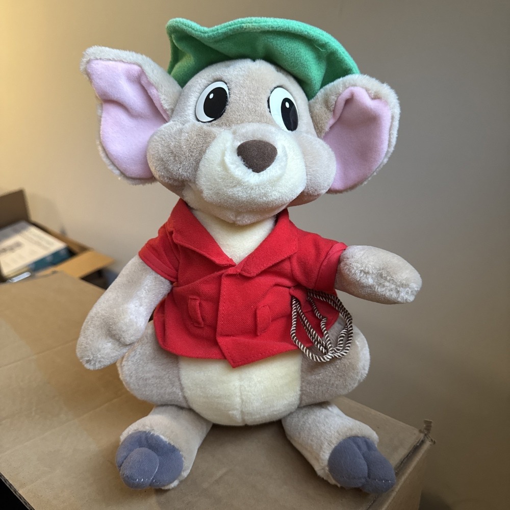 Vintage DISNEY 1980's The Rescuers Down Under JAKE‎ 13" Kangaroo Mouse PLUSH Pet